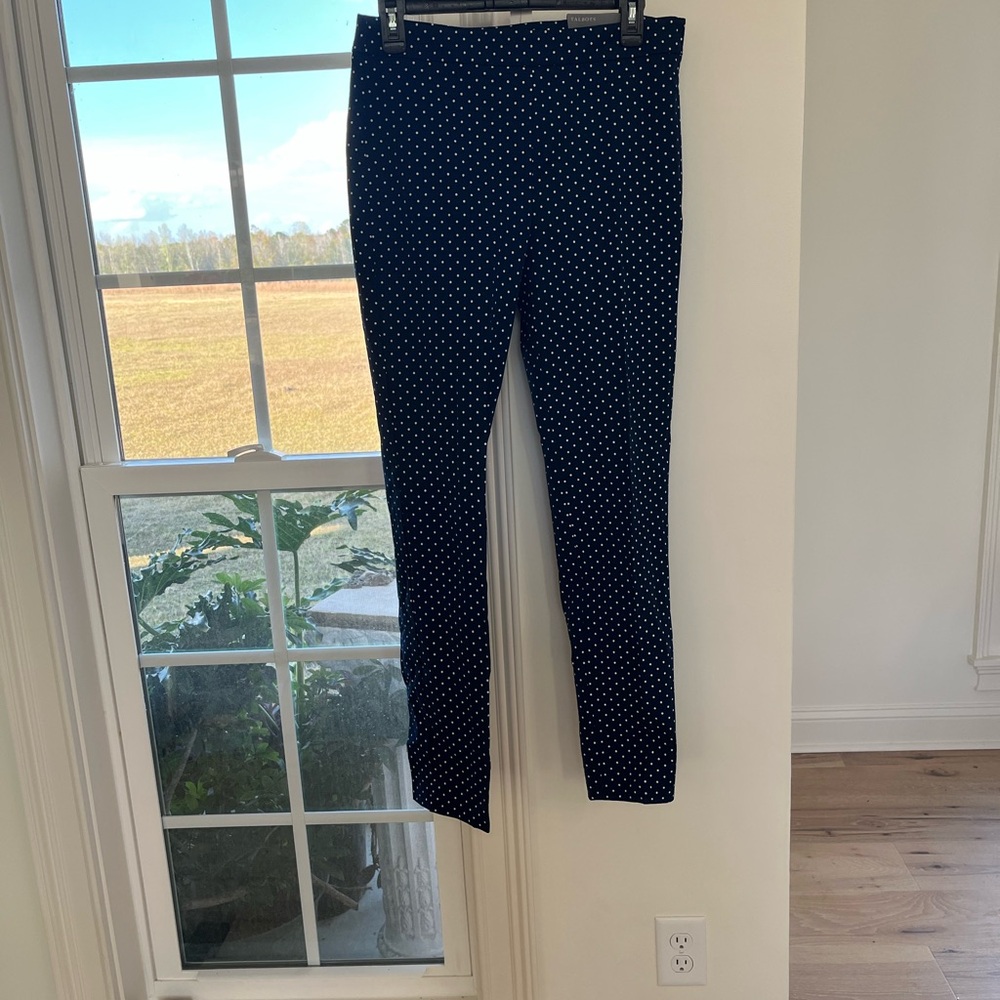 Talbots Navy and White Polka Dot pants
New with tags